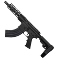 AR 7.62X39 Semi Auto Pistol 7.5" Barrel 7" Custom D-Cut Front MLOK Handguard Black