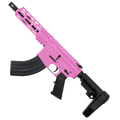 AR 7.62X39 Semi Auto Pistol 7.5" Barrel 7" Custom D-Cut Front MLOK Handguard - Sig Pink