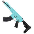 AR 7.62X39 Semi Auto Pistol 7.5" Barrel 7" Custom D-Cut Front MLOK Handguard - Robins Egg Blue