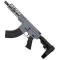 AR 7.62X39 Semi Auto Pistol 7.5" Barrel 7" Custom D-Cut Front MLOK Handguard Sniper Grey
