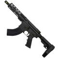 AR 7.62X39 Two-Tone Semi Auto Pistol 7.5" Barrel 7" Custom D-Cut Front MLOK Handguard - Black and Magpul ODG