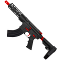 AR 7.62X39 Two-Tone Semi Auto Pistol 7.5" Barrel 7" Custom D-Cut Front MLOK Handguard - Black and Red