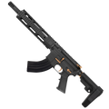 AR-15 7.62X39 Two-Tone Pistol 10.5" Barrel Quad Rail Handguard - Black and Burnt Bronze