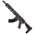 AR-15 7.62X39 Two-Tone Pistol 10.5" Barrel Quad Rail Handguard - Black and Sig Pink