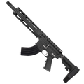 AR-15 7.62X39 Two-Tone Pistol 10.5" Barrel Quad Rail Handguard - Black and Glacier Silver