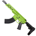 AR15 7.62x39 NATO Pistol Billet Upper/ Lower 7" Barrel 7" Custom Slanted M-Lok Handguard - Zombie Green