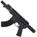 AR15 Micro 7.62x39 Pistol Billet Upper/ Lower 5" Barrel Custom M-Lok Handguard with Micro Buffer Tube - BLACK