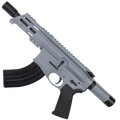 AR15 Micro 7.62x39 Pistol Billet Upper/ Lower 5" Barrel Custom M-Lok Handguard with Micro Buffer Tube - Sniper Gray