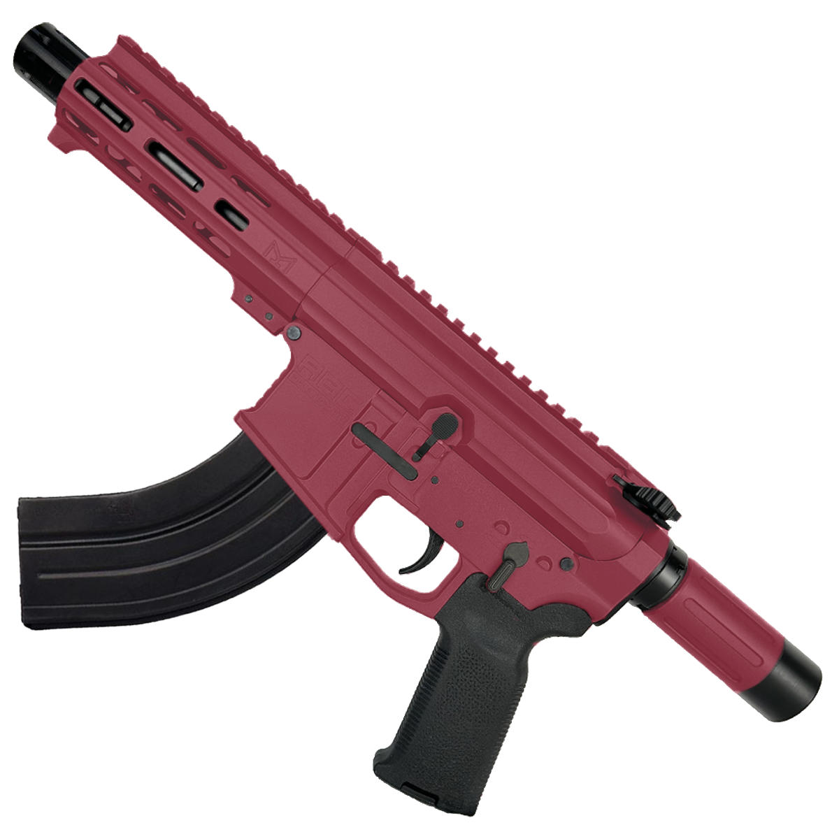 AR47 7.62x39mm Custom Micro Billet Pistol 5" Barrel - Cranberry Frost