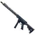 AR 9mm Two-Tone Billet Style Custom Rifle 16" Barrel Billet Upper / Lower 15" M-LOK Handguard - Cerakote Black and Magpul ODG