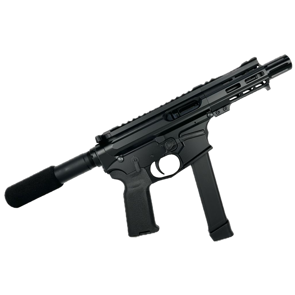 American Built Custom Slick Side AR-9 Pistol 4" Barrel MLOK Handguard-Black
