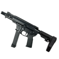 American Built Custom Slick Side AR-9 Pistol 4" Barrel MLOK Handguard-Black