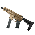 American Built Custom Slick Side AR-9 Pistol 4" Barrel MLOK Handguard-Bronze