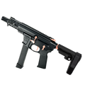 American Built Custom Slick Side Two-Tone AR-9 Pistol 4" Barrel MLOK Handguard - Black and Rose Gold