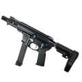 American Built Custom Slick Side Two-Tone AR-9 Pistol 4" Barrel MLOK Handguard - Black and Sniper Gray