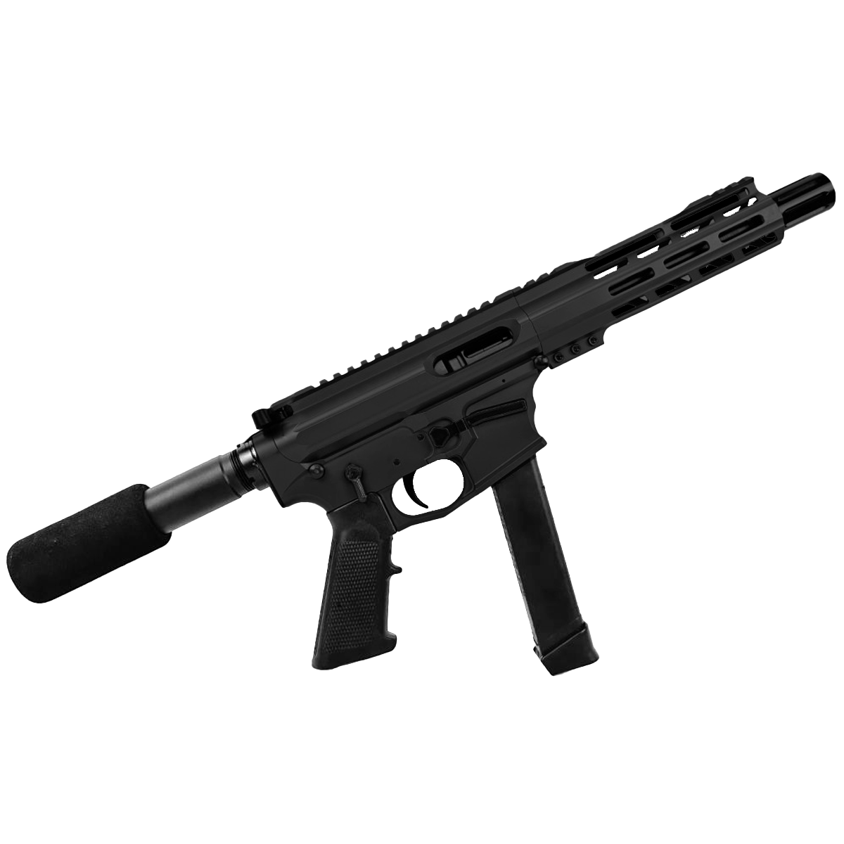 American Built Custom Slick Side AR-9 Pistol 7" Barrel MLOK Handguard- Black