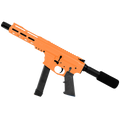 American Built Custom Slick Side AR-9 Pistol 7" Barrel MLOK Handguard-Tequila Sunrise Orange