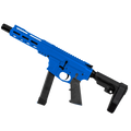 American Built Custom Slick Side AR-9 Pistol 7" Barrel MLOK Handguard- Blue