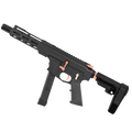 American Built Custom Two-Tone Slick Side AR-9 Pistol 7" Barrel MLOK Handguard - Black and Rose Gold