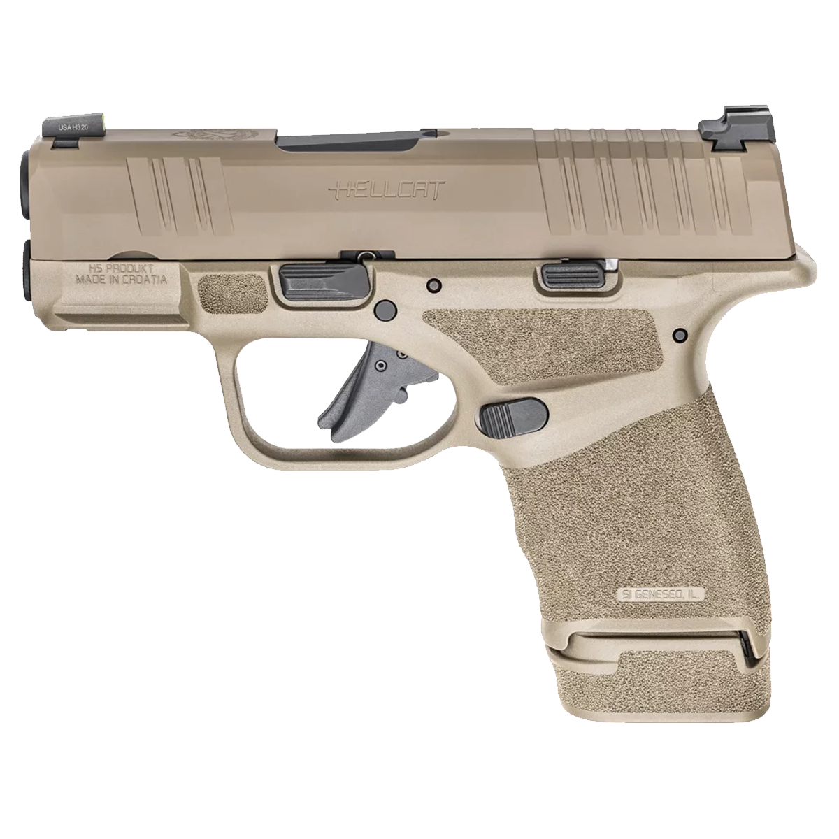 SPRINGFIELD HELLCAT 9MM SUB COMPACT PISTOL 13RD-FDE