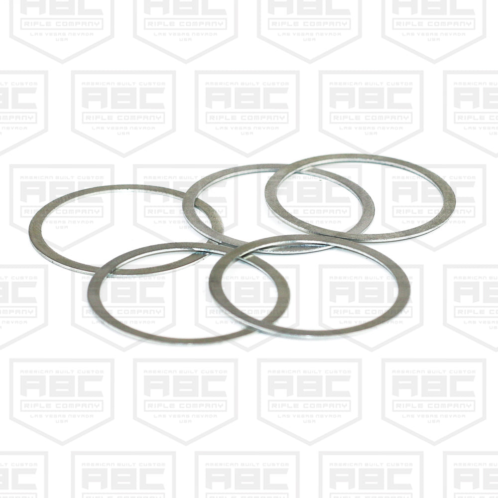 AR-15 Barrel Nut Shims 10 Pcs -Silver