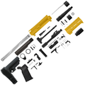 AR15 Billet Micro Pistol Build Kit 556 NATO 5" Barrel 5" M-Lok Handguard - Gold
