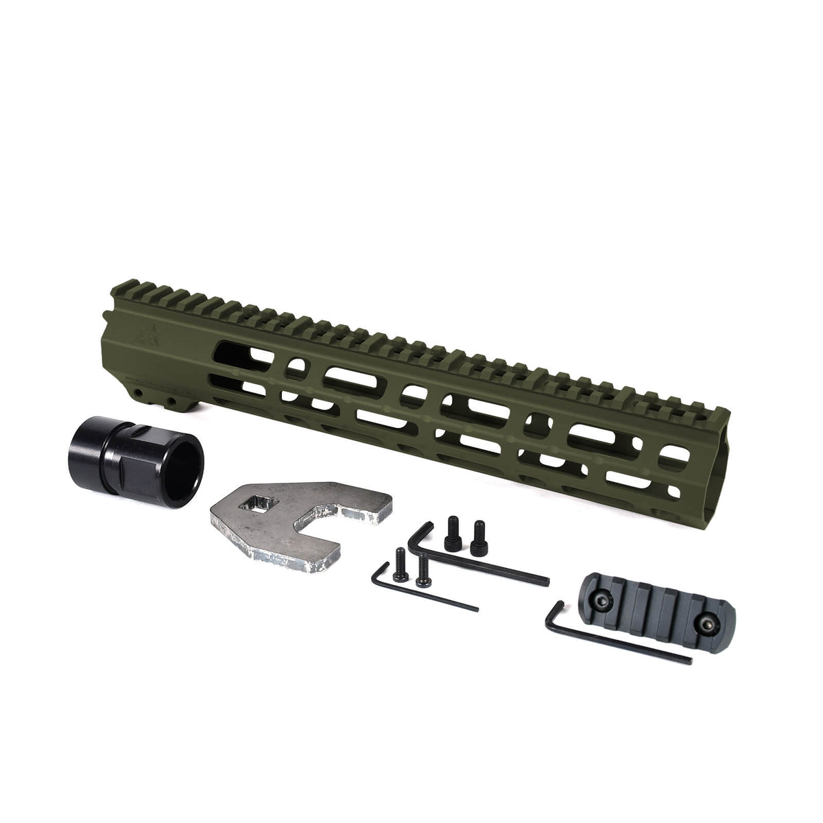 Open Box Return -AT3™ SPEAR Free Float AR-15 Handguard - 9, 12, & 15 Inch - M-LOK - Od-green-2, 12-inch