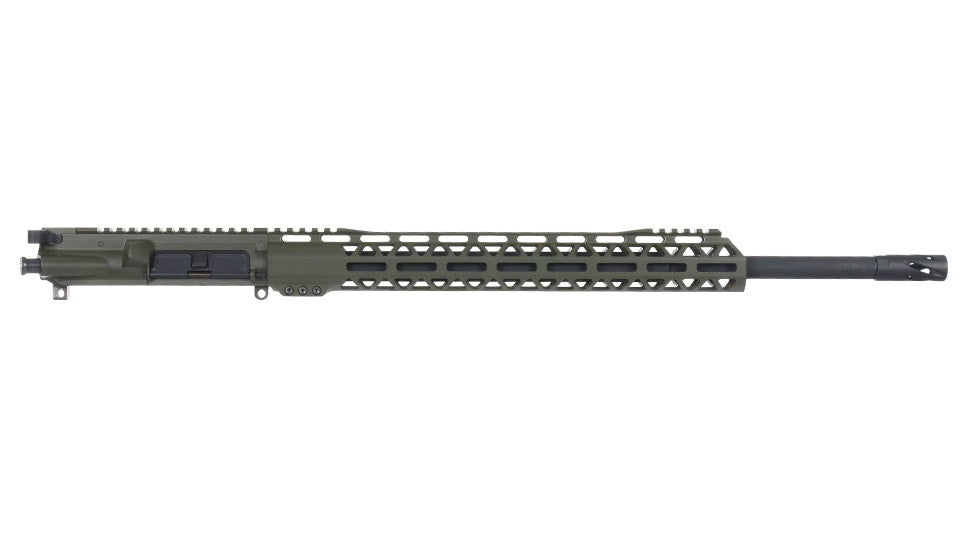 BC-15 | 5.56 NATO Olive Drab Green Cerakote Complete Upper Assembly | 20" Parkerized Heavy Barrel | 1:7 Twist | Rifle Length Gas System | MLOK 15" Split Rail