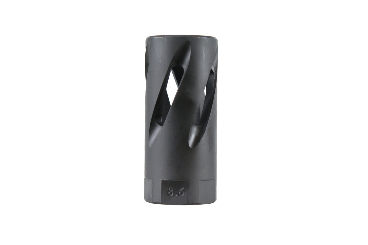 BCA Long Spiral Flash Hider Parkerized M18 x 1.5, 8.6 Blackout