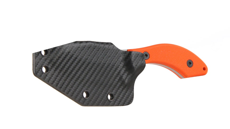 BCA SKINR KNIFE 7" Fixed Blade, G10 Orange Textured Scales