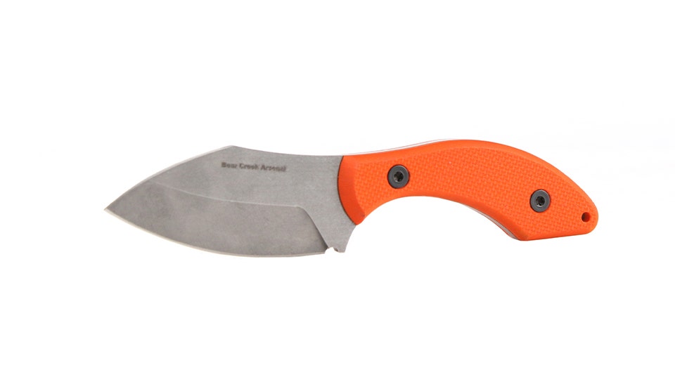 BCA SKINR KNIFE 7" Fixed Blade, G10 Orange Textured Scales