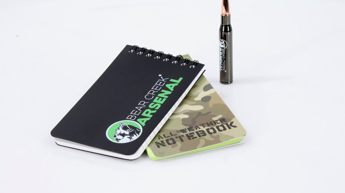 BCA Weatherproof Spiral 3 x 5 inch Camo Hardcover Field Notes Notepad Grid Paper
