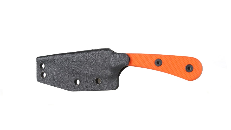 BCA B&T KNIFE 3" Fixed Blade, 7" Overall, G10 Orange Textured Scales