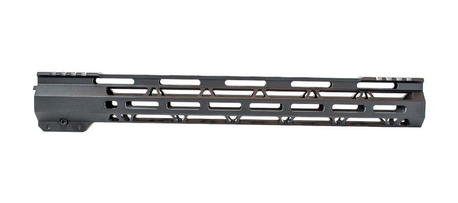 Ultra Lightweight 15" MLOK Split Rail Handguard - Anodized Black