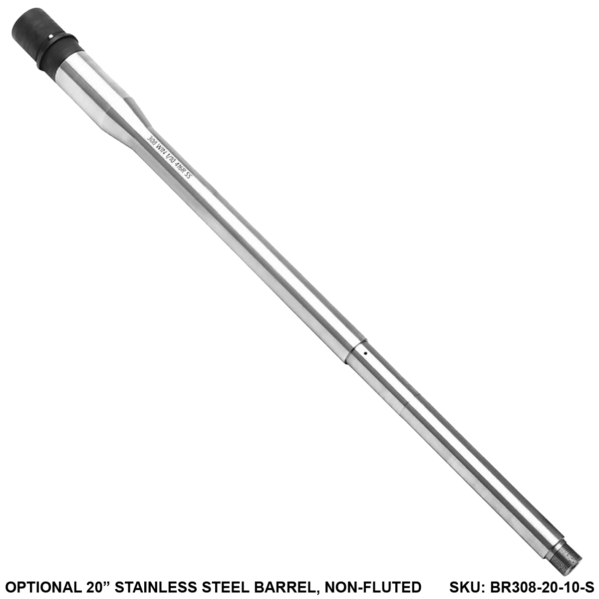 AR LR-308 Custom Semi Auto Rifle 18" Stainless Barrel M-LOK Handguard Adjustable Stock - White