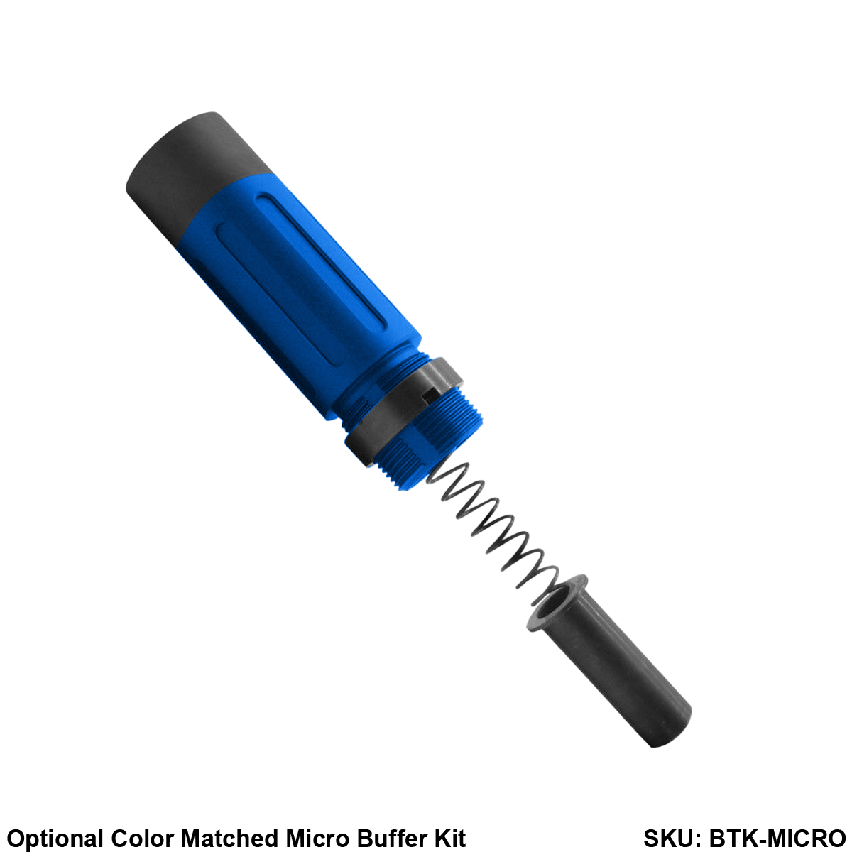 AR-15 .300 Blackout 5'' FORGED UPPER ASSEMBLY WITH 4.5'' HANDGUARD AND COLOR OPTION BUNDLE - Black and Flame Blue