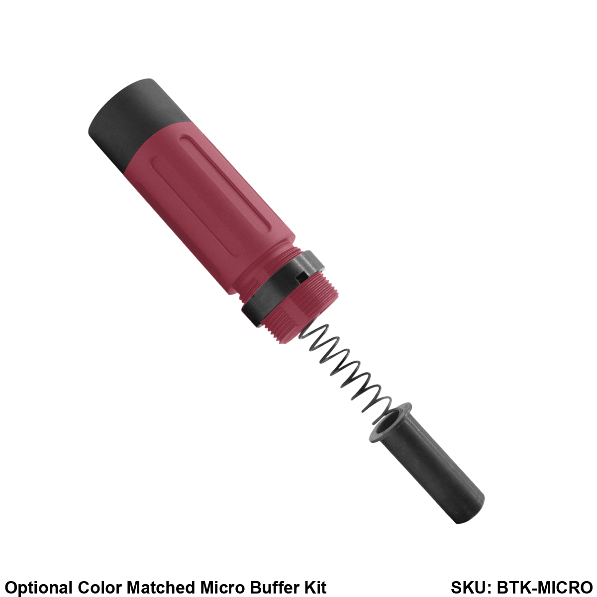 AR-15 7.62x39 5'' FORGED UPPER ASSEMBLY WITH 4.5'' HANDGUARD AND COLOR OPTION BUNDLE - Black and Cranberry Frost