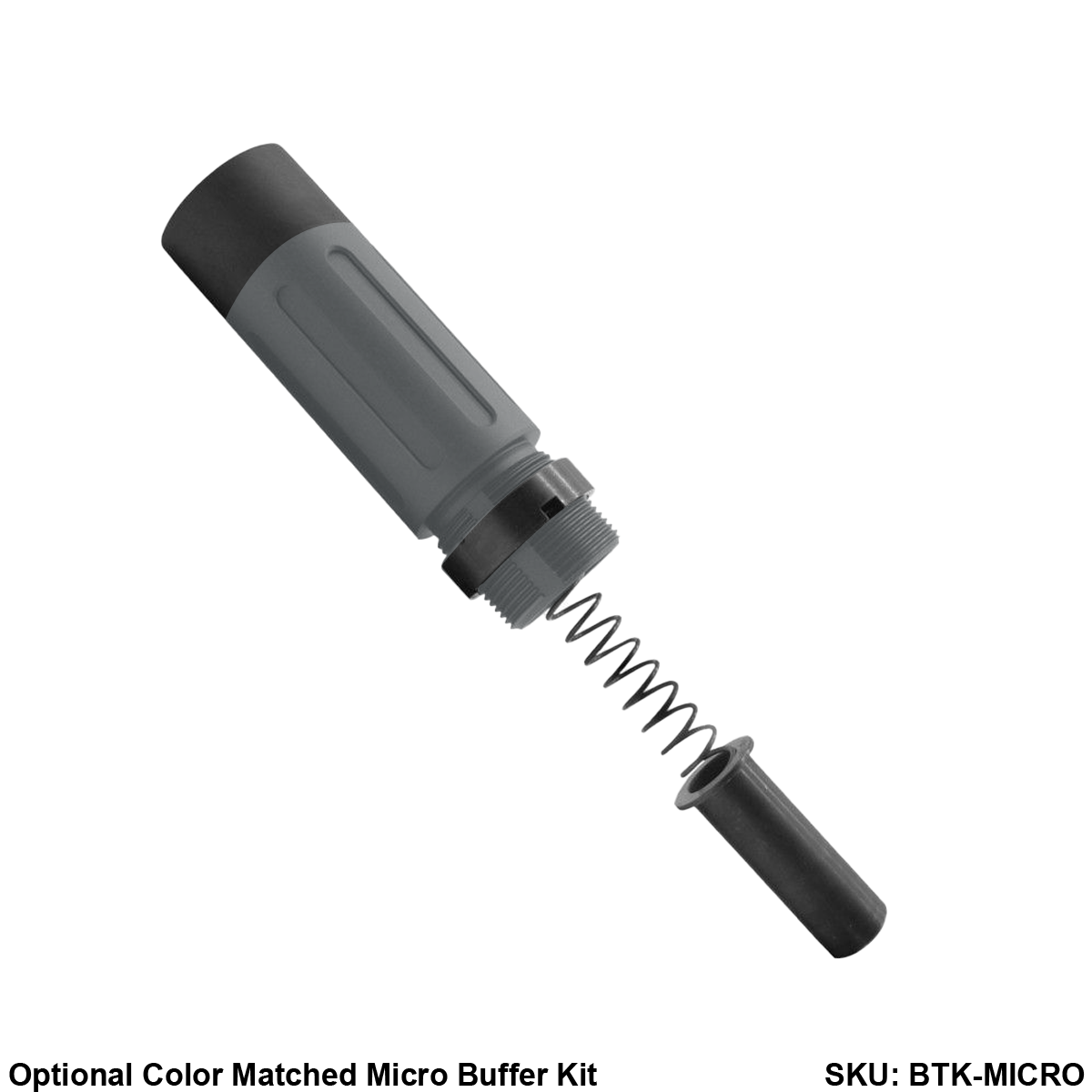 AR-15 7.62x39 5'' FORGED UPPER ASSEMBLY WITH 4.5'' HANDGUARD AND COLOR OPTION BUNDLE - Black and Tungsten Gray