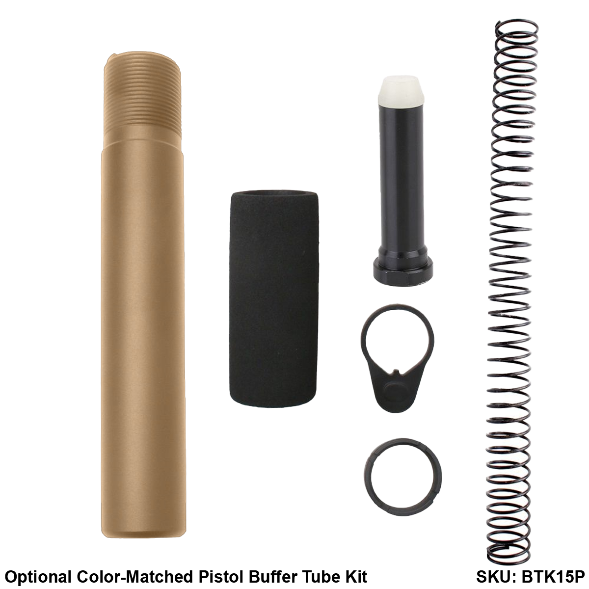 AR-15 .300 Blackout 5'' FORGED UPPER ASSEMBLY WITH 4.5'' HANDGUARD AND COLOR OPTION BUNDLE - Black and Burnt Bronze