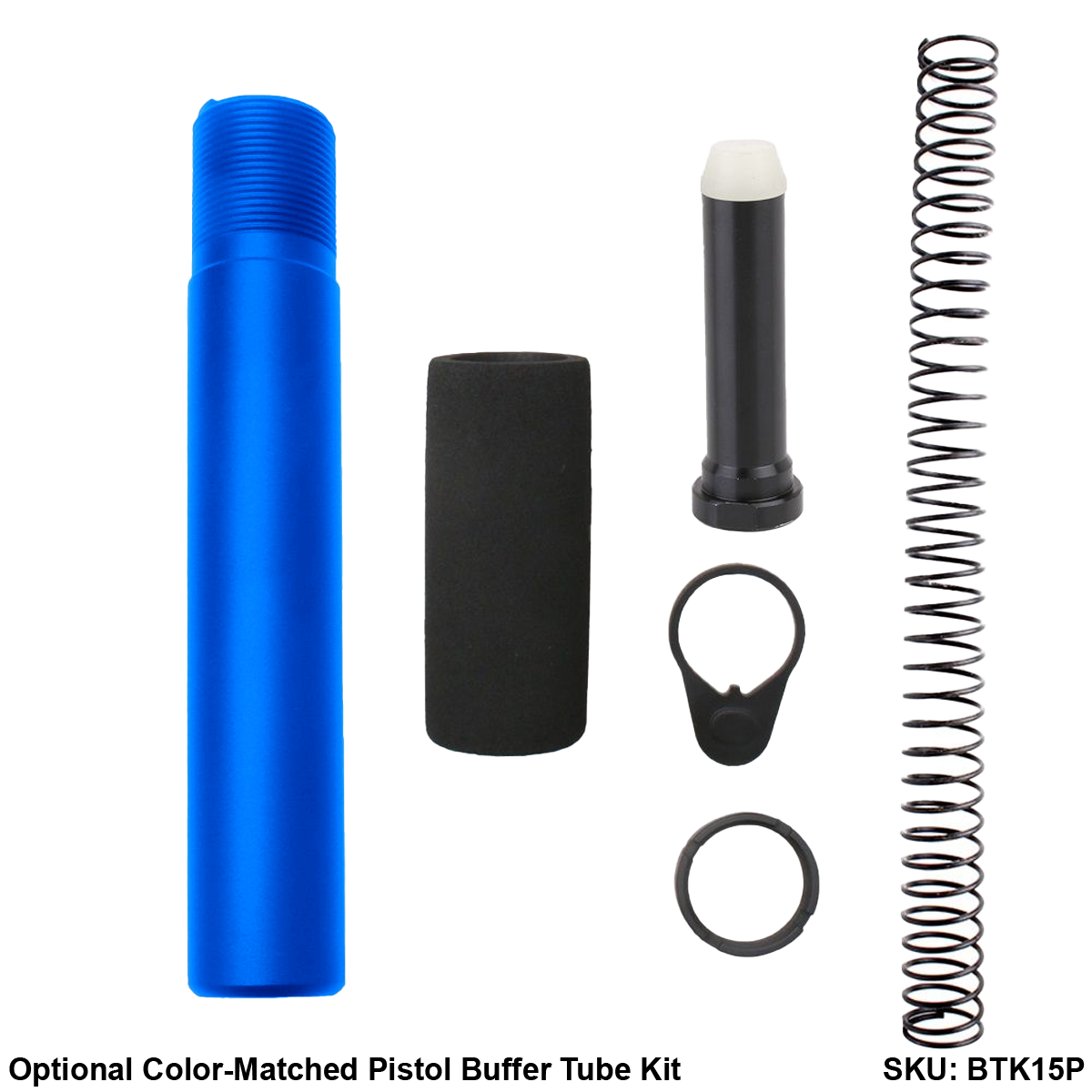 AR-15 .300 Blackout 5'' FORGED UPPER ASSEMBLY WITH 4.5'' HANDGUARD AND COLOR OPTION BUNDLE - Black and Flame Blue