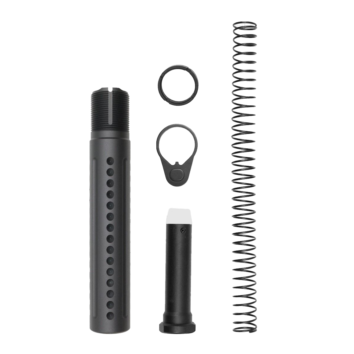 AR-15 Custom FLUTED Pistol Buffer Tube Kit