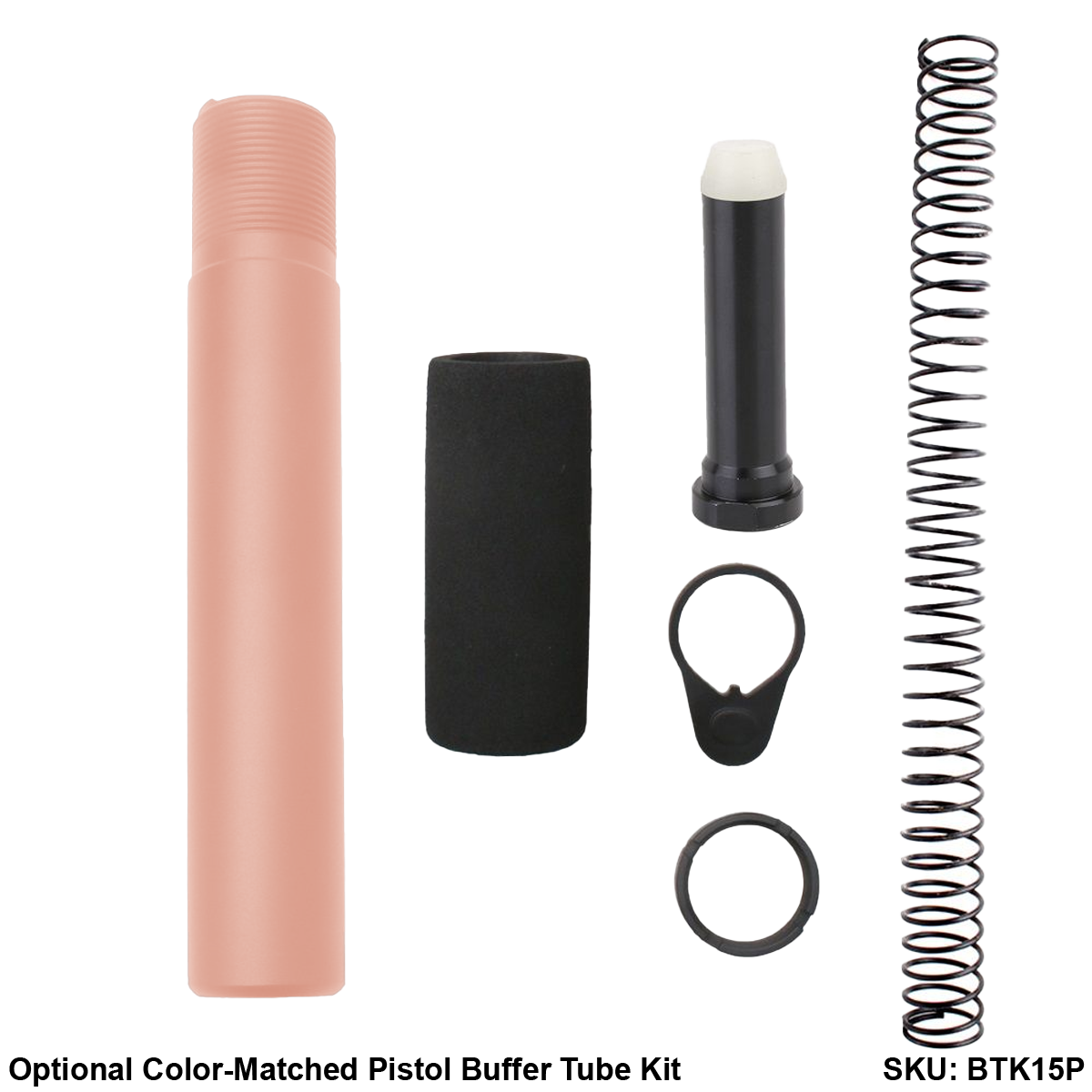 AR-15 .223/5.56 5'' FORGED UPPER ASSEMBLY WITH 4.5'' HANDGUARD AND COLOR OPTION BUNDLE - Rose Gold