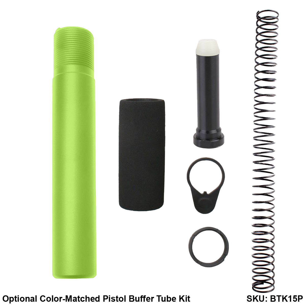 AR-15 .300 Blackout 5'' FORGED UPPER ASSEMBLY WITH 4.5'' HANDGUARD AND COLOR OPTION BUNDLE - Black and Zombie Green
