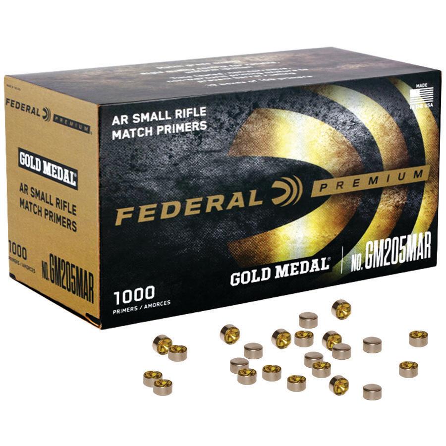 FEDERAL PREMIUM GOLD MEDAL MATCH CENTERFIRE SM RIFLE PRIMER AR RFLE 1000CT