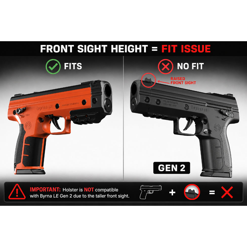 Tactical Scorpion Gear Polymer Paddle Level II Holster Fits Byrna SD and XL