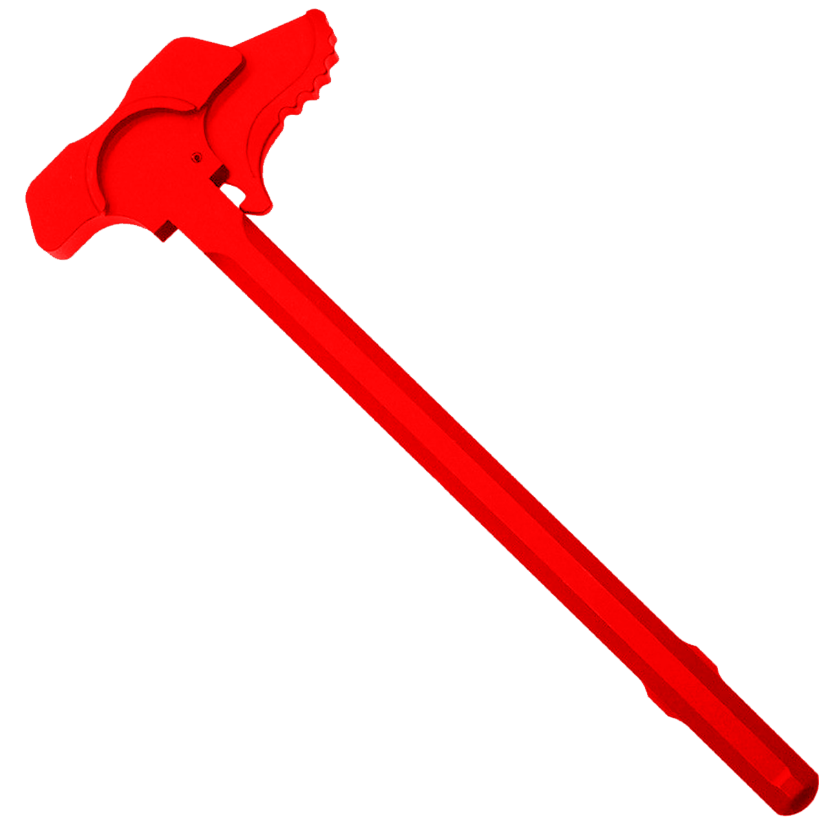 AR-15 Red Oversized Extended Battle Latch Charging Handle Assembly