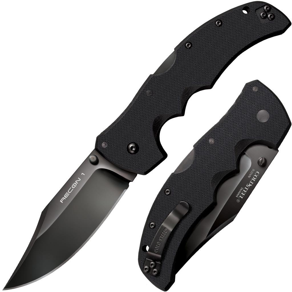 Cold Steel Recon 1 Clip Point Lockback Knife G-10 (4 Black)