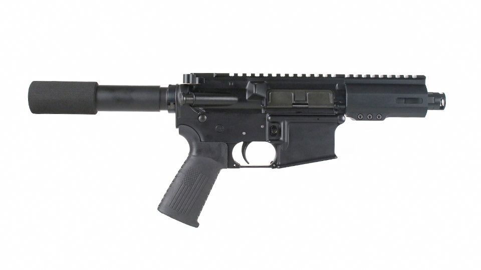 BC-15 5.56 NATO Pistol, 4.5" Parkerized Heavy Barrel, 1:7 Twist, Micropistol Length Gas System, 4" M-LOK Rail, Micro Flash Hider