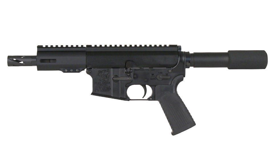 BC-15 5.56 NATO Side Charging Complete Pistol, 4.5" Parkerized Heavy Barrel, 1:7 Twist, Micropistol Length Gas System, 4" M-LOK Rail