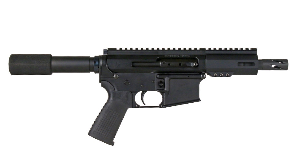 BC-15 5.56 NATO Side Charging Complete Pistol, 4.5" Parkerized Heavy Barrel, 1:7 Twist, Micropistol Length Gas System, 4" M-LOK Rail